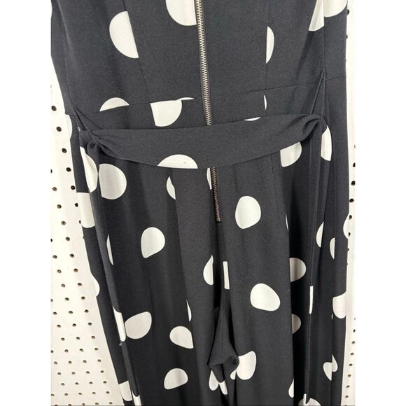 Karl Lagerfeld tie around waist polka dot jumpsuit size 2 - Picture 9 of 10